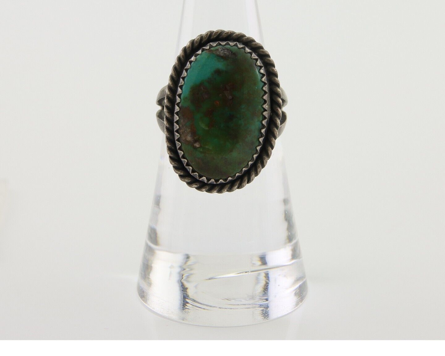 Navajo Ring 925 Silver Turquoise Native American Artist C.80's