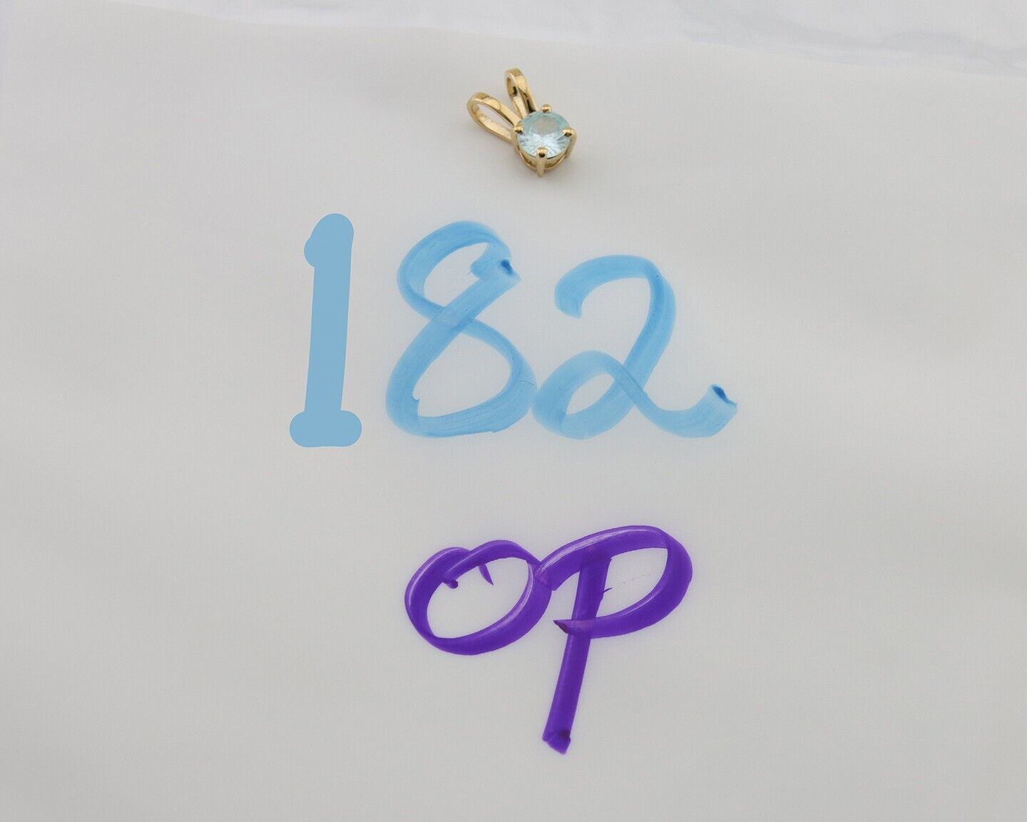 March Birthstone Pendant Set in 14k Solid Yellow Gold