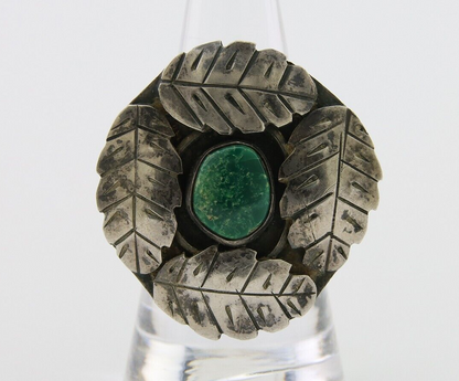 Vintage Navajo Handmade Ring 925 Silver Turquoise Native Artist Size 7.75