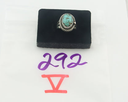 Vintage Navajo Ring 925 Sterling Authentic Santa Rita Turquoise Size 5.5