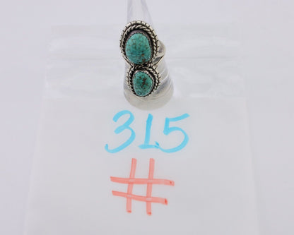 Navajo Ring 925 Silver Natural Spiderweb Turquoise Signed Tom Willeto C.80's