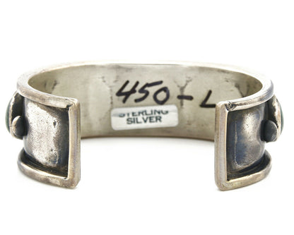 Navajo Cuff Bracelet .925 Silver Natural Malachite C.80's