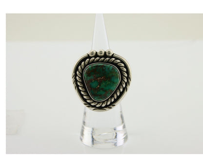 Navajo Ring 925 Silver Gem Grade Turquoise Native American Artist C.80's