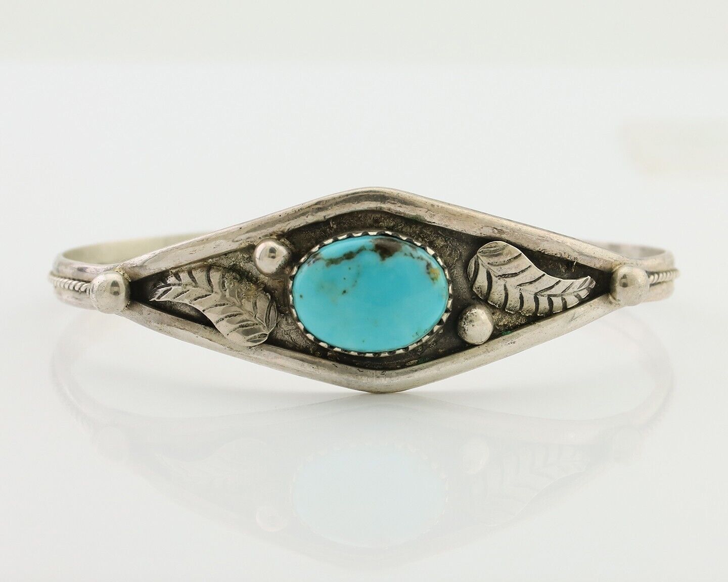Navajo Handmade Bracelet 925 Silver Arizona Turquoise Native American C.80's