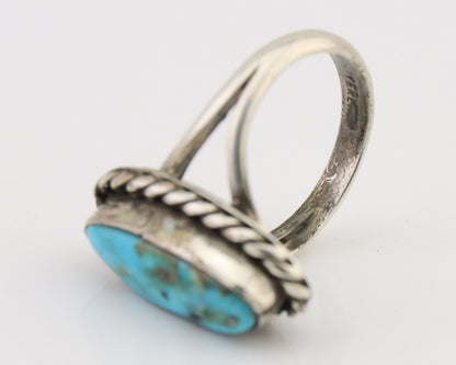 Navajo Handmade Ring 925 Silver Turquoise Native American Artist C.80's