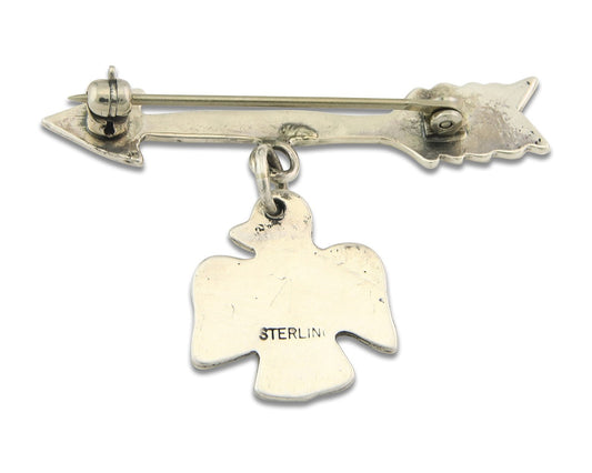 Navajo Pin Sterling Silver Thunderbird Arrow Artist Native American Artist