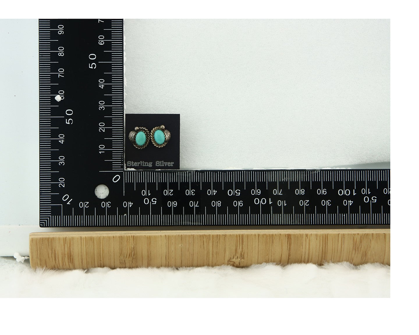 Navajo Earrings Sterling Silver Turquoise Vintage Stud Handmade