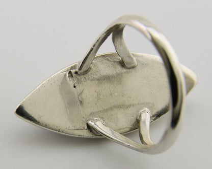 Navajo Ring 925 Silver Turquoise Shell Onyx Spiney Oyster Native Artist C80's