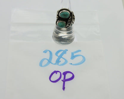 Navajo Handmade Ring 925 Silver Turquoise Native Artist C.80's