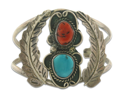 Vintage Navajo Bracelet 925 Silver Handmade Authentic Gemstone Traditional