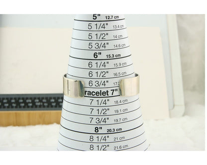 Navajo Bracelet Gold & 925 Silver Handmade 16 mm Wide Signed Thomas Singer C80s