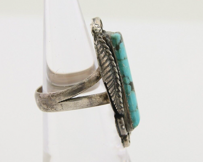 Navajo Handmade Ring 925 Silver Natural Turquoise Native Artist C.80's