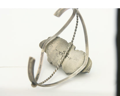 Vintage Navajo Bracelet 925 Silver Handmade Authentic Gemstone Signed C Yazzie