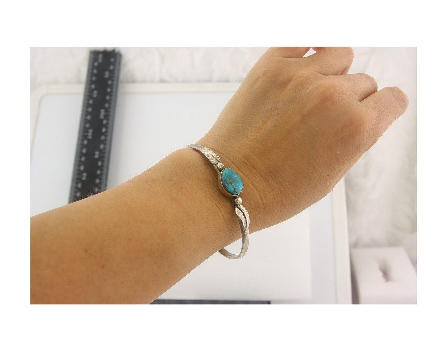Vintage Navajo Bracelet 925 Silver Turquoise Traditional Handmade Authentic