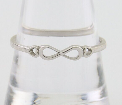 Infinity Heart Promise Ring 925 Solid Silver Size 9.75