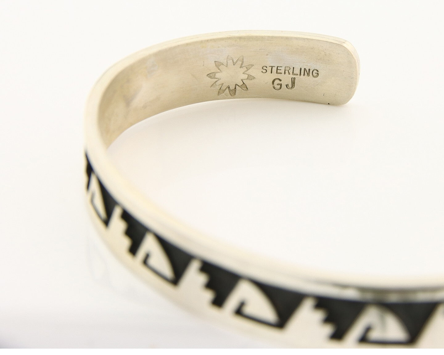 Hopi Bracelet 925 Silver Handmade Artist Signed Guy Josytewa C.80's