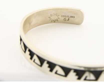 Hopi Bracelet 925 Silver Handmade Artist Signed Guy Josytewa C.80's