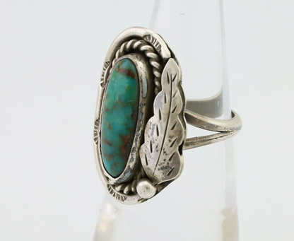 Navajo Handmade Ring 925 Silver Kingman Turquoise Native American Artist C.80's