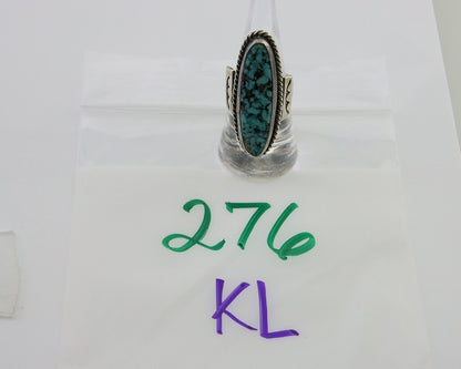 Navajo Ring 925 Silver Natural Blue Green Turquoise Fred Guerro C.80's