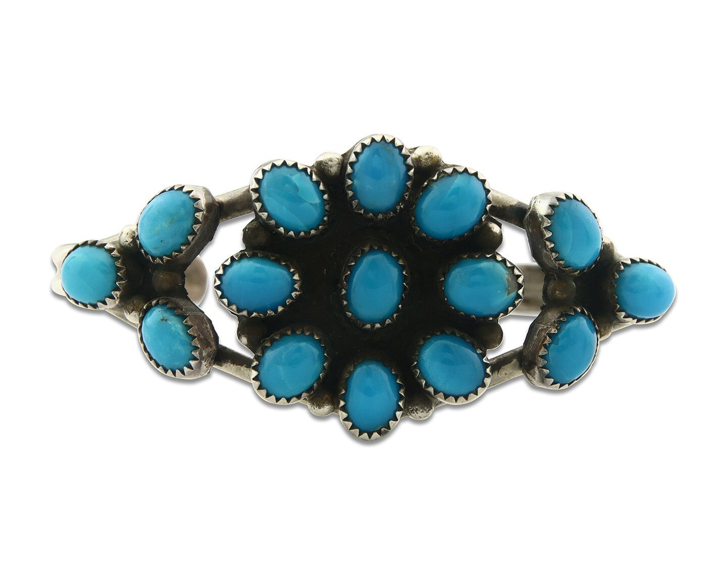 Vintage Navajo Bracelet 925 Silver Blue Turquoise Handmade
