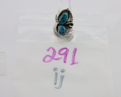 Navajo Ring 925 Silver Natural Turquoise Artist Signed Rob T Kelly C.80's