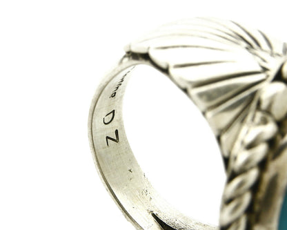 Navajo Ring .925 SOLID Silver China Mountain Turquoise Signed Doug Zachary C.80