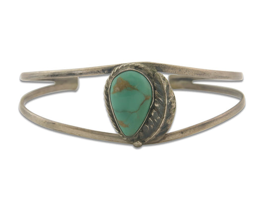 Vintage Navajo Bracelet 925 Silver Turquoise Traditional Handmade Authentic
