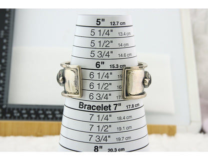 Vintage Navajo Bracelet 925 Silver Onyx Traditional Handmade Native American