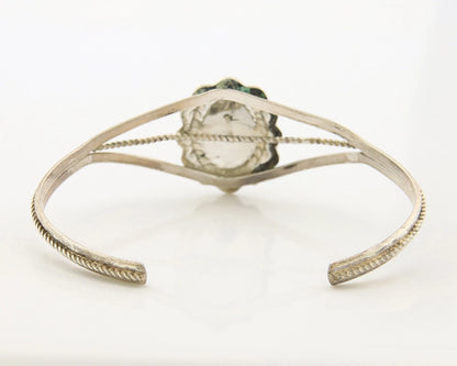 Navajo Cuff Bracelet Sterling Silver Handmade Vintage Gemstone