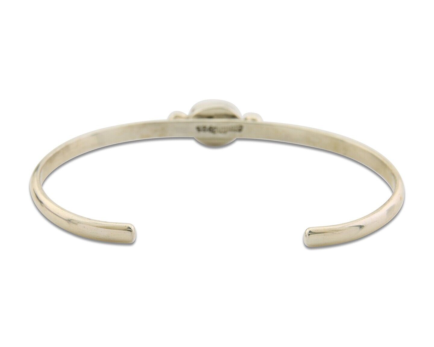 Navajo Bracelet .925 Silver Natural Red Coral Cuff Native American Artist C.80's