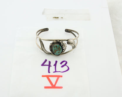 Vintage Navajo Bracelet 925 Silver Turquoise Traditional Handmade Authentic