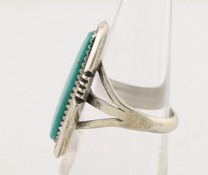Navajo Ring 925 Silver Natural Blue Turquoise Native American Artist C.80's