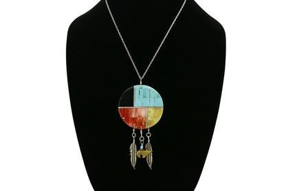 Santa Domingo Handmade .925 Silver Natural Gemstone Pendant