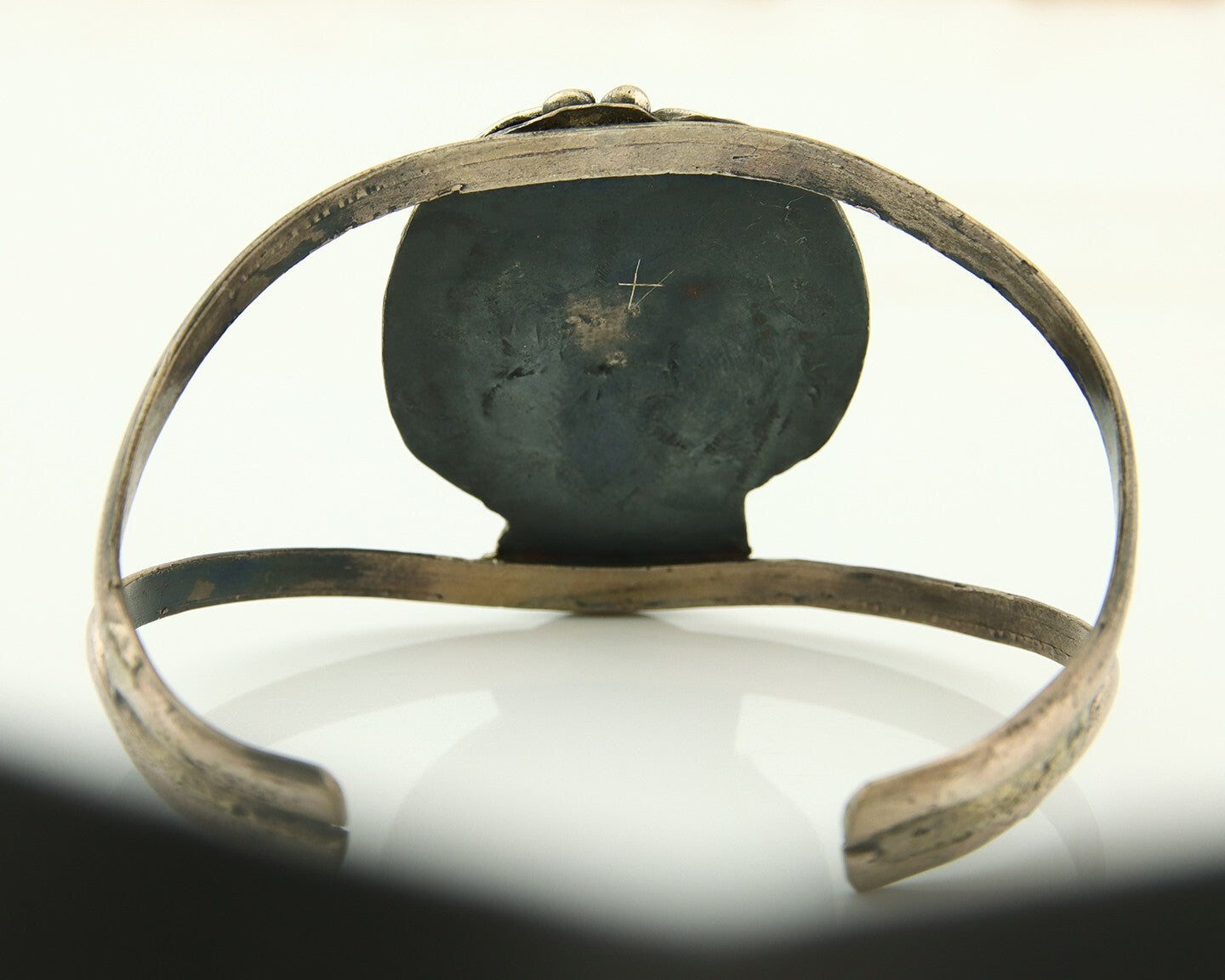 Vintage Navajo Bracelet 925 Silver Natural Blue Turquoise Native American Artist