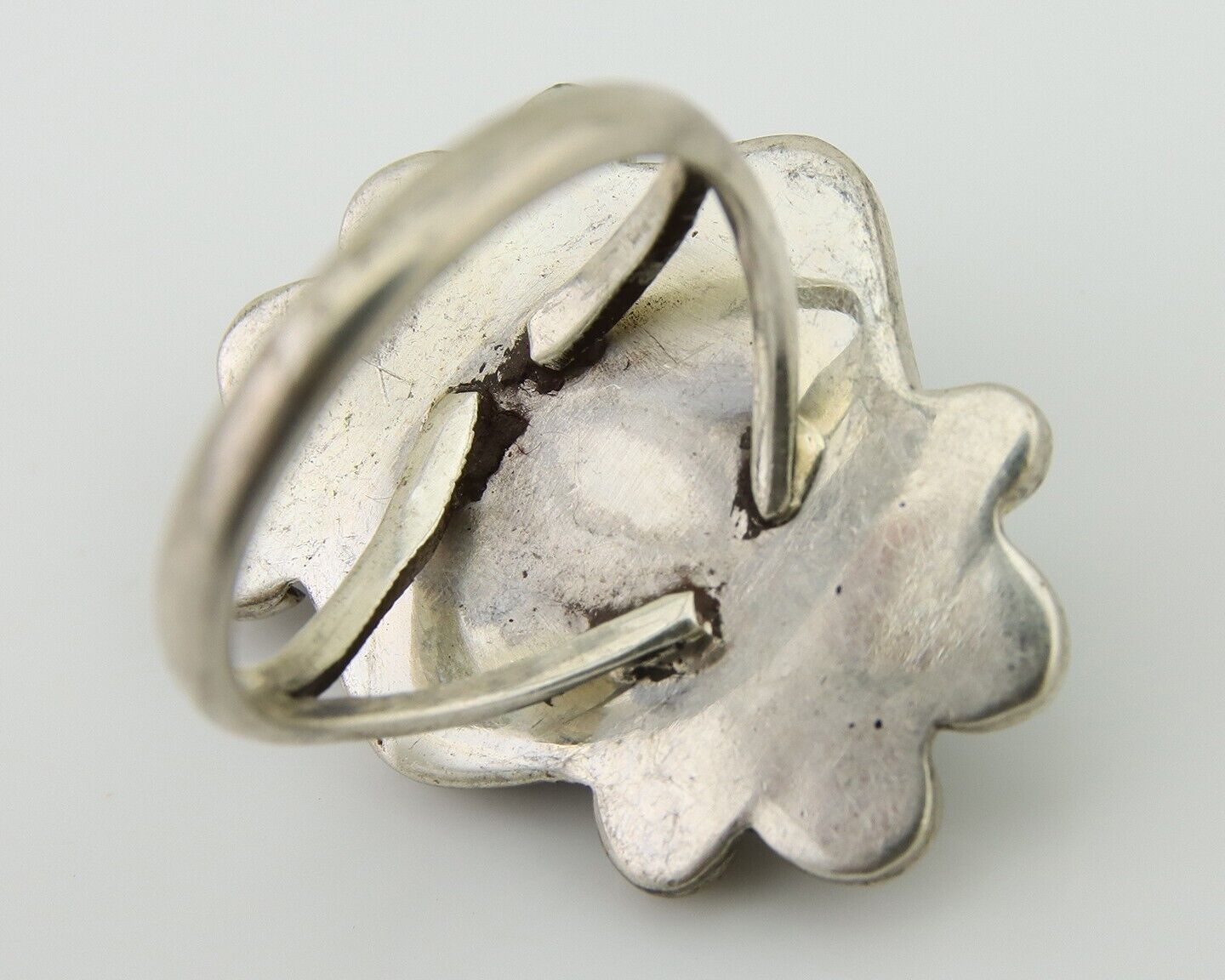 Navajo Handmade Ring 925 Silver Natural Arizona Turquoise Artist C.80's