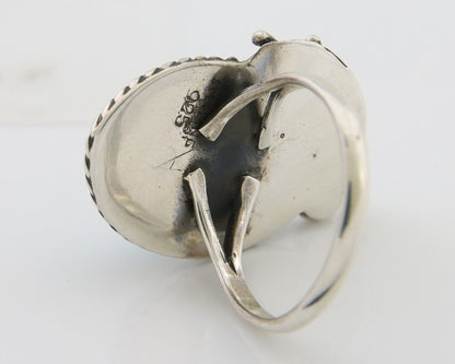 Navajo Handmade Ring 925 Silver Natural Turquoise Native Artist C.80's