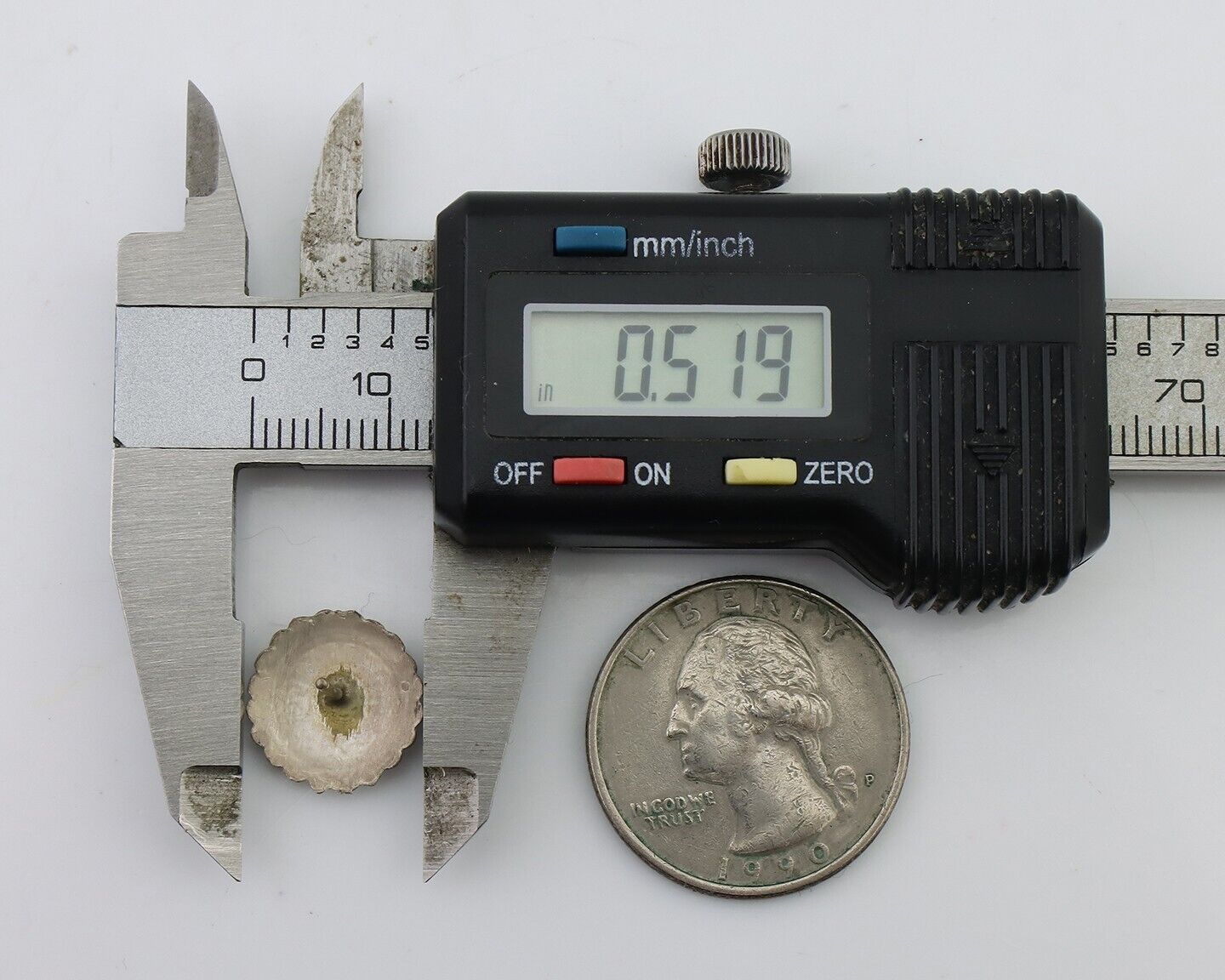 Navajo Small Shield Earrings 925 Silver Native American Artist C.80's