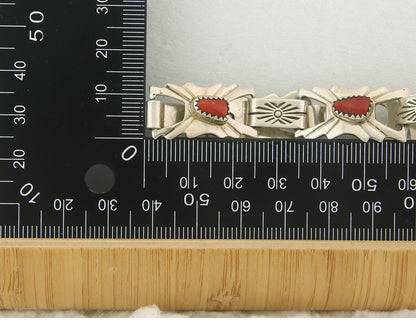 Vintage Navajo Bracelet 925 Silver Handmade Authentic Traditional Signed DM