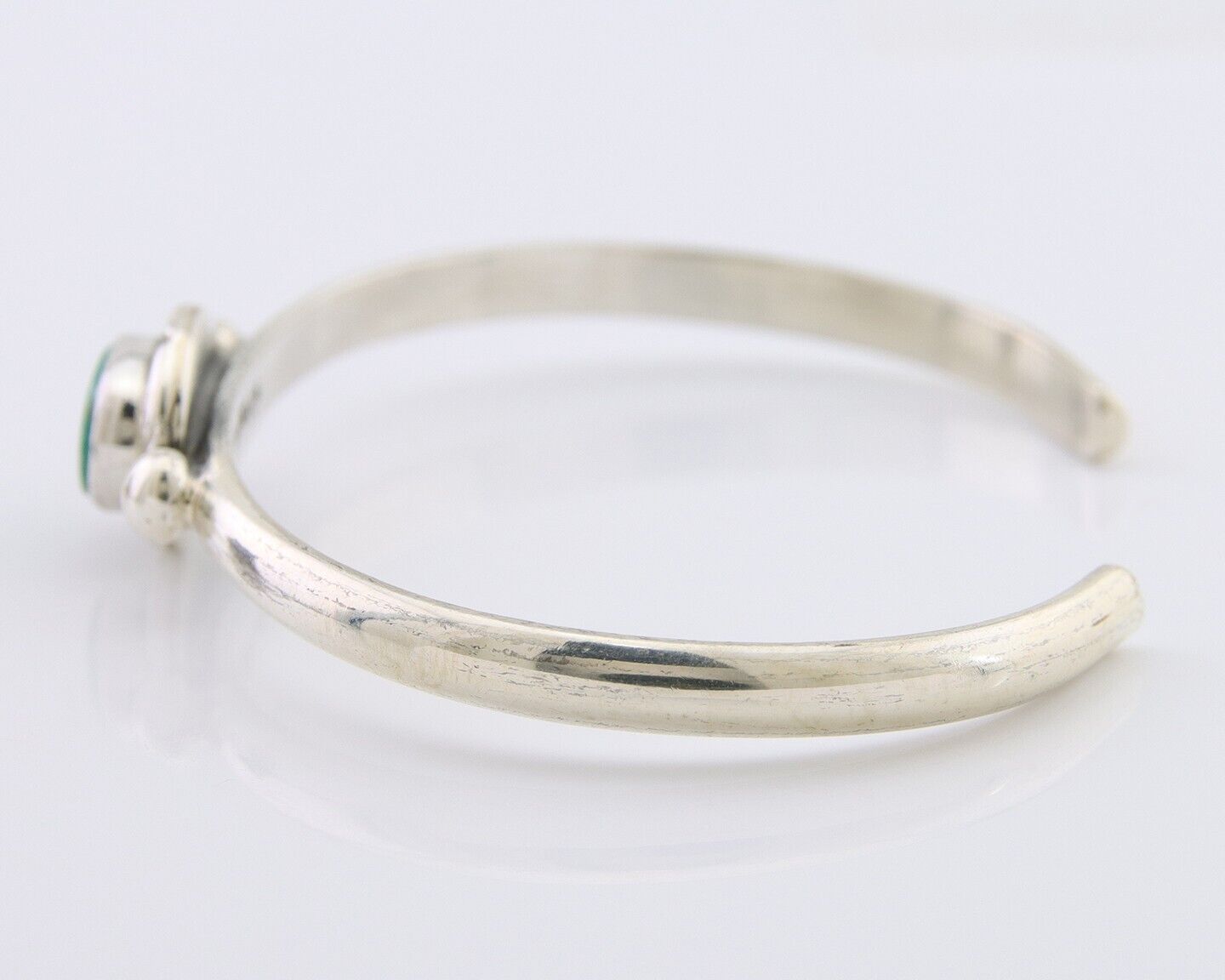 Navajo Bracelet 925 Silver Natural Turquoise Native American Artist C.80's