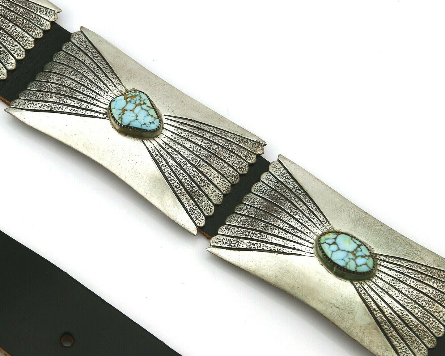 Navajo Concho Belt .925 Silver Mine #8 Turquoise Tobe Turpen Vault Collection
