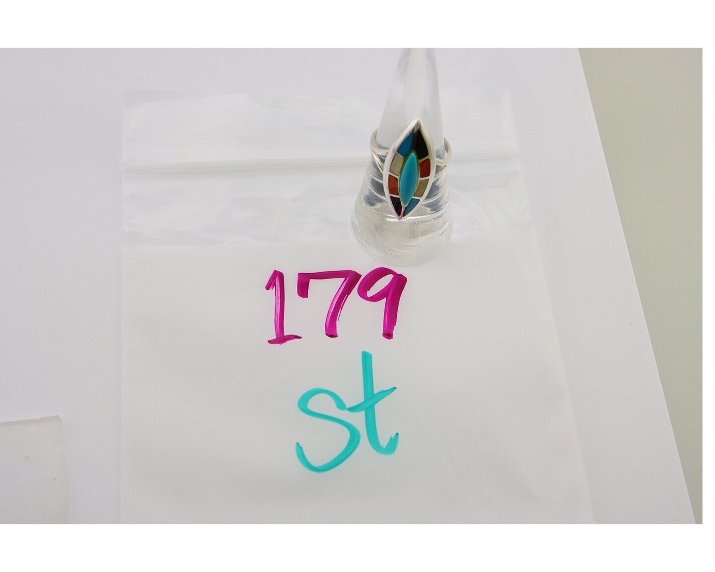 Navajo Ring 925 Silver Turquoise Shell Onyx Spiney Oyster Native Artist C.80's