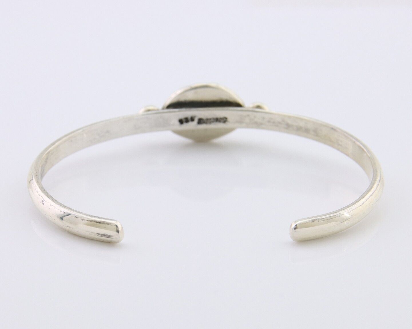 Navajo Bracelet 925 Silver Natural Turquoise Native American Artist C.80's