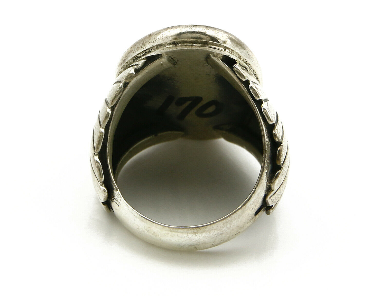 Navajo Ring .925 SOLID Silver China Mountain Turquoise Signed Doug Zachary C.80
