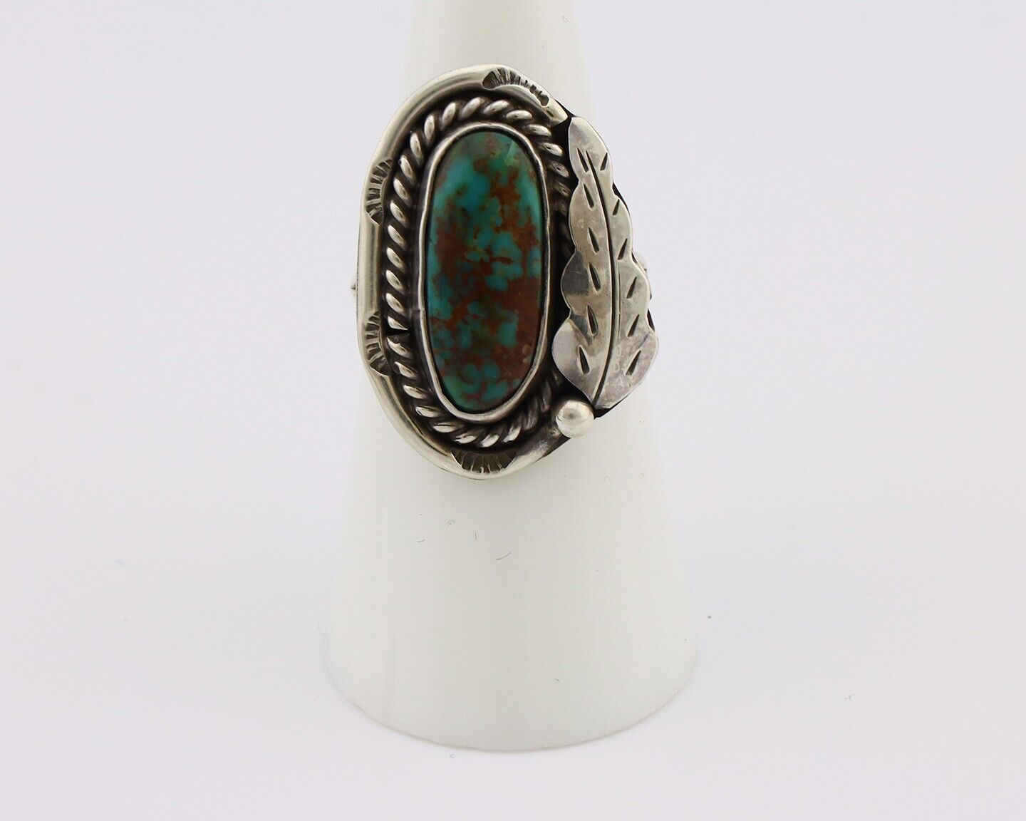 Navajo Handmade Ring 925 Silver Turquoise Native American Artist C.80's