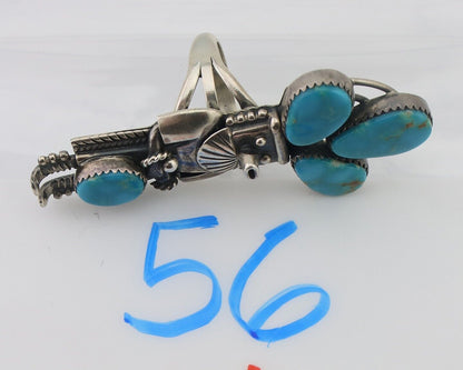 Navajo Kachina Ring 925 Silver Turquoise Artist Signed Broken Arrow C.80's