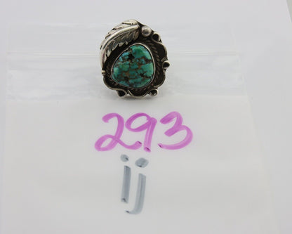 Navajo Handmade Ring 925 Silver Natural Turquoise Native Artist C.80's