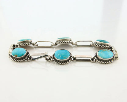 Navajo Cuff Bracelet 925 Sterling Silver Natural Turquoise Handmade Vintage