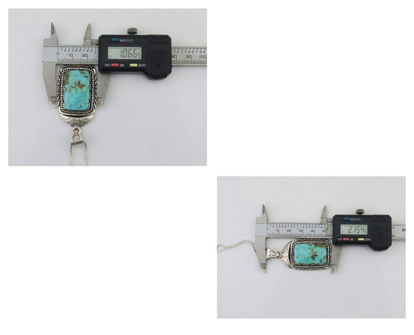 Navajo Necklace 925 Silver Turquoise Native Artist Signed Sunset C.80's