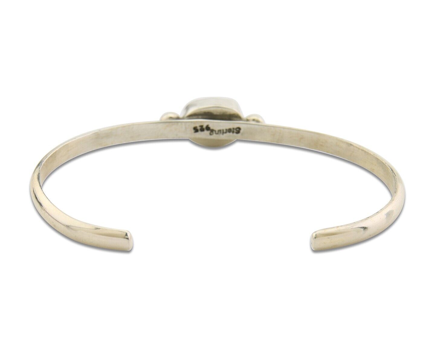 Navajo Bracelet .925 Silver Natural Red Coral Cuff Native American Artist C.80's