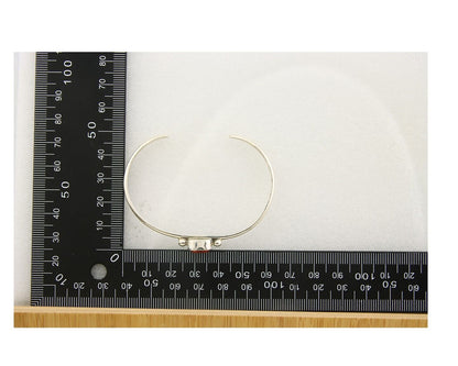 Navajo Bracelet .925 Silver Natural Red Coral Cuff Native American Artist C.80's